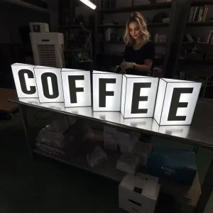 Customized Light Box Advertising Lightbox LED Lighting Sign Luminous Signboard Double Sided Metal Outdoor Shop Store Display