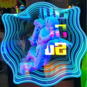 Customized Logo LED Light Box Multi Layer Infinity Mirror for Bar KTV