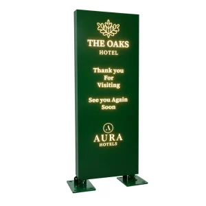 Customized Luxury Hotel Pylon Sign Outdoor Wayfinding Sign Monument Directory Sign Advertising Light Box for Hotel