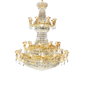 Customized Middle East Style Pendant Light LED Chandelier Hotel Lobby Crystal Chandelier for High Ceiling
