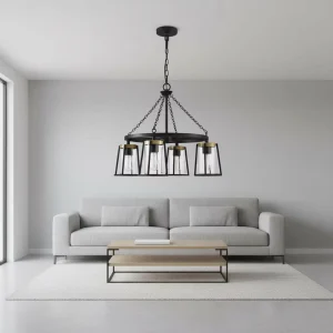 Customized Modern Creative Bathroom Pendant Chandeliers Adjustable Height Easy Installation Decorative Pendant Lights E12 Middle