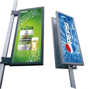 Customized Outdoor Waterproof IP66 8K High Brightness Sunlight Readable Full Color Street Light Pole Double Side LED Display