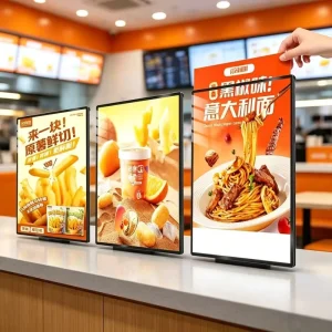 Customized Outer Logo Advertising Light Box Acrylic Front Panel Suspended Installation for Restaurant Indoor Lighting Fixture