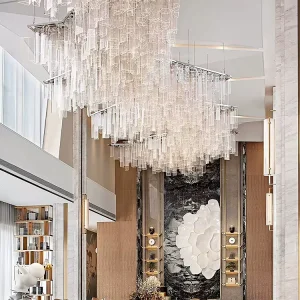 Customized Product Hotel Lobby Banquet Hall Villa Chandeliers Ceiling Luxury Hanging Lamp Lighting Led Decorative Pendant Light