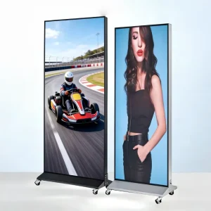 Customized Rectangle LED Advertising Light Box Billboard Double sided Luminous LED Charging Aluminum Alloy Frame Outdoor Stand