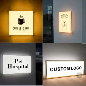 Customized Rectangle LED Billboard Waterproof Acrylic Frameless Lightbox for Outdoor Business Signage Illuminated Light Box