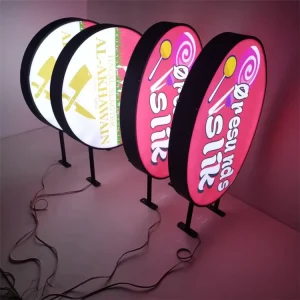 Customized Round Circular Acrylic LED Light Box Sign External Signage