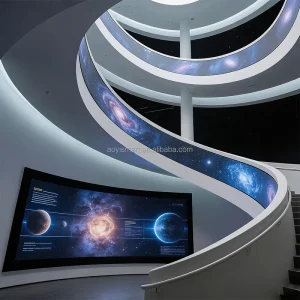 Customized Size Flexible LED Display Indoor Creative LED Advertising Board Factory Direct for Exhibition Hotel Museum Concert