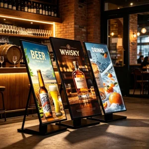 Customized Sizes Black Aluminium LED Advertising Light Boxes Sign Movie Cinema Poster Double-Sided High Brightness A4