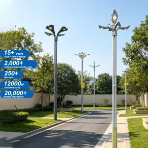 Customized Smart City LED Street Light Pole IP65 Waterproof Commercial Outdoor Landscape Decoration FlyingLight