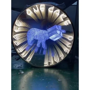 Customized Thousand Layer Mirror Magic LED Neon Lights Box Infinite Mirror Glass Eco Friendly Water Resistant Illuminated Sign