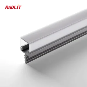 Customized Ultra Thin Free Cutting Recessed LED Strip Light Aluminum Liner Profile Embedded Modern Office Cabinet Plastic