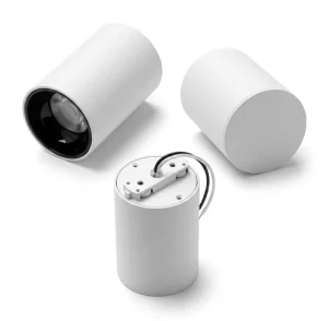 Cylindrical 35W COB LED Ceiling Spotlight Surface Mounted Aluminum Body High CRI 90 95 AC220V IP20 Round COB Spotlight