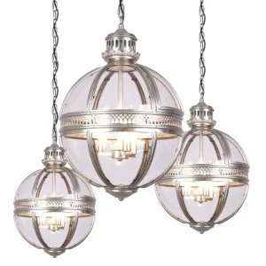 D45cm Modern Clear Glass Pendant Light Chandelier Hang Lamp Lighting for Dining Room