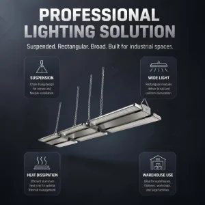 DALI Dimmable LED High Bay Light 100W 300W Flicker Free Driver Hook Bracket Installation for Packaging Plant Workshop Factory