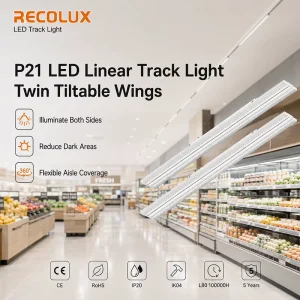 DALI Dimmable LED Linear Track Light 3 Phase Track Mounted Linear Light for Shops and Showrooms