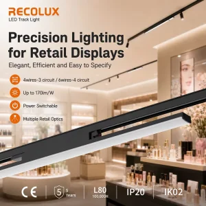 DALI Dimmable LED Linear Track Light Linear Track Luminaire for Retail Store and Commercial Display