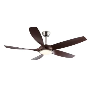 DC Brushless Motor LED Ceiling Fan Light 2.4G Remote Control 6-Speed Dimmable 5 Blades Modern Silent Luxury Living Room
