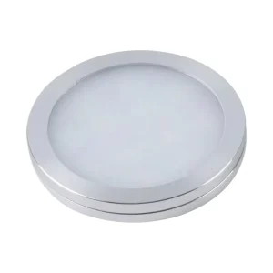 DC12V 12 Piece Ultra Thin Round LED Cabinet Lights Modern Design Aluminum PC