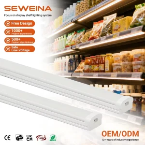 DC12V 24V LED Magnetic Sticker Cabinet Light for Wardrobe Supermarket Shelves Warehouse Iron Racks