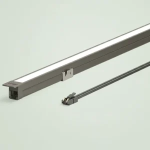 DC12V 7W Solderless Aluminum Flange LED Profile Recessed Embedded 10x10mm Groove Any Cutting Hand Scan Sensor Closet Light