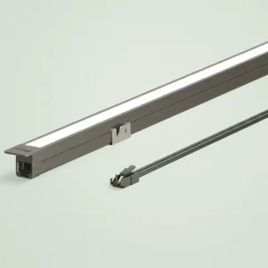 DC12V 7W Solderless Aluminum Flange LED Profile Recessed Embedded 10x10mm Groove Any Cutting Hand Scan Sensor Closet Light