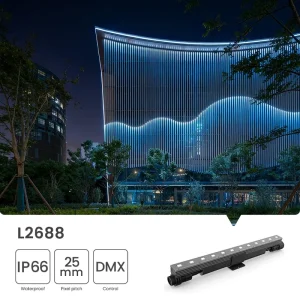 DC24 48V 5K Refresh Rate 60Hz 18W DMX Control High Brightness Aluminum Wall Washers LED Outdoor Architectural Linear Light