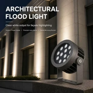 DC24V AC LED Floodlight Building Exterior Wall IP66 Waterproof High Bright Landscape Lighting Aluminum Body 12W 15W 18W Energy