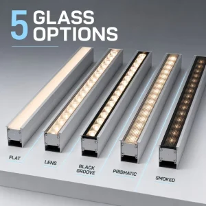 DC24V Anti glare Linear LED Inground Light Recessed IP67 for Park Plaza Walkway Lighting