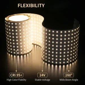 DC24V SMD2835 Flexible LED Sheet Panel 2200K 6500K Dimmable High Power Backlight Light Mat for Onyx Stone and Signage