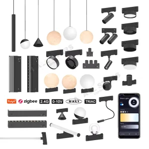 DC48V Commercial Lighting Magnetic Smart System 10MM Ultra Slim Anti Glare Spotlight Recessed Magnetic Track Light