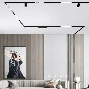 DC48V Magnetic Track Lighting System LED Track Spotlights for Modern Commercial and Residential Ceiling Lighting