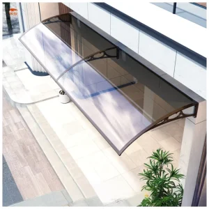 DIY Luxury Balcony Shade Outdoor Polycarbonate Door Canopy with Metal Frame