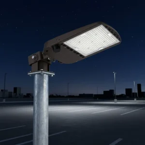 DLC 5.1 LED Parking Lot & Area Lighting 150W CCT Selectable 3000K 4000K 5000K with Photocell & Slip Fitter ETL for Parking Lot