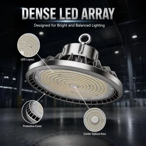DLC Approved LED High Bay 80W 160W 220W 5000K IP65 Commercial Industrial Ceiling High Bay Light
