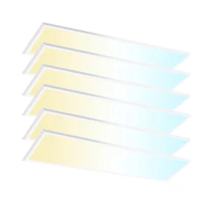 DLC Listed 5CCT 1x4FT Dimmable LED Flat Panel Light Ceiling Fixture Commercial Surface Mount Panel Light