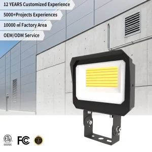 DLC SMD Aluminum 80W 150W LED Flood Light High Bright 160lm W IP65 Waterproof Industrial Light for Warehouse Workshop