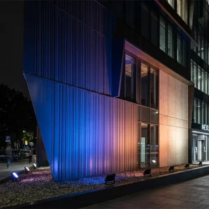 DMX RGBW LED Floodlight 4000K Neutral IP67 150W Die cast for Commercial Office Building Architectural Wall Wash Lighting