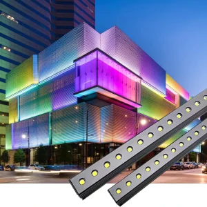 DMX RGBW LED Linear Wall Washer Outdoor Exterior Lighting System Aluminum IP67 Light Facade Outside Lamp Wash Lighting