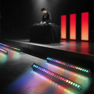 DMX512 LED Wall Washer Light IP66 RGBW 72W Stage Wash Bar with Sound Active Auto Play for Indoor DJ Party Lighting