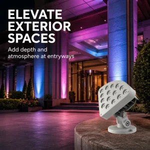 DMX512 RGB IP66 Colorful Facade Lighting Outdoor Aluminum LED Wall Washers Commercial Buildings Decorative Wall Flood Spot Light