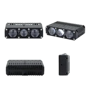 DRL Focos Fog Auxiliary Driving 3 Lens Canbus Grille Light Motorcycle LED Spotlight with Solenoid for Car Truck SUV Offroad