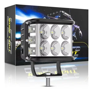 DXZ H 4C 60W H4C60W 12V 24V 4 Inch 60W Three Sides Glowing Waterproof LED Light Portable Spotlight Motocross Truck Driving Light