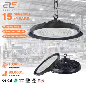 Decoration 6000K 6500K CCT Adjustable and IP65 Waterproof Industrial LED High Bay Light