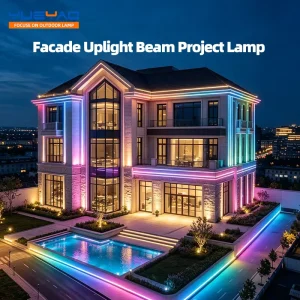 Decorative Aluminum Cylinder Narrow Beam Spotlight IP65 Precise Focus Projection Light for Street Villa Garden Exterior Wall