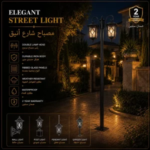Decorative Double Head Street Lamp for Landscape and Garden Lighting