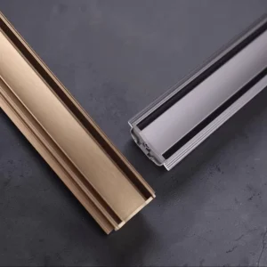 Decorative LED Wall Panel Light Strip Brushed Copper Gold Aluminum Channel Dual Beams Minimalist Surface Mounted YB3003 21