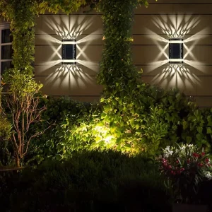 Decorative Nordic Wall Lamp Outdoor Waterproof IP65 Corridor Lighting LED Garden Solar Wall Washer Light
