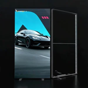 Decorative Rectangle Aluminum LED Light Box Stand Full Color Ultra Slim Design for Indoor Trade Show Advertising High Brightness