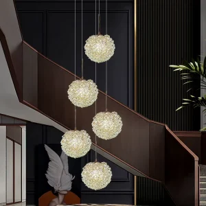 Design OEM ODM Indoor Lighting Staircase Lights Chandelier Hanging Modern Pendant Light